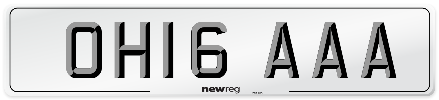 OH16 AAA Number Plate from New Reg